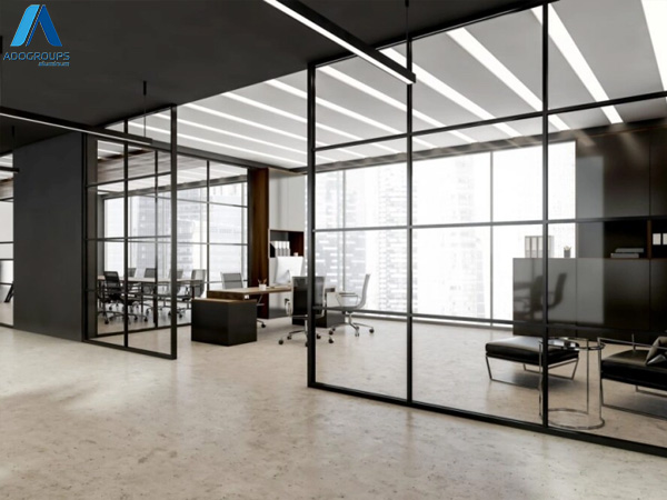 vách kính văn phòng